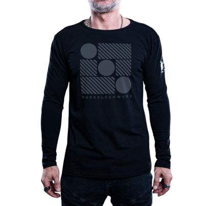 Dunkelschwarz Langarmshirt DS-2 GEoMETRIC black