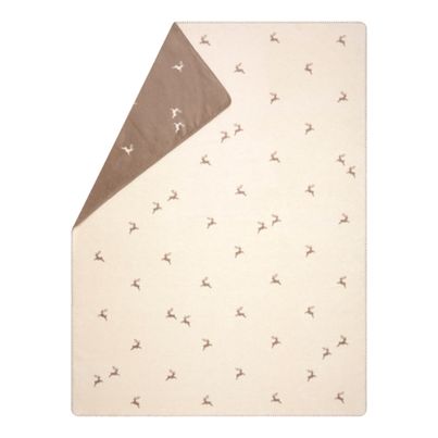 Fluffy Soft Blanket Deer allover Color Offwhite 200x150cm by David Fussenegger