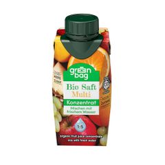 Bio Multifruchtsaftkonzentrat 200ml - milde Früchtemischung - nachhaltig - zum Selbermischen - ohne Zuckerzusatz von Green Bag