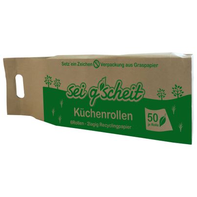 Küchenrolle Recyclingpapier - 6 Rollen - 2 lagig