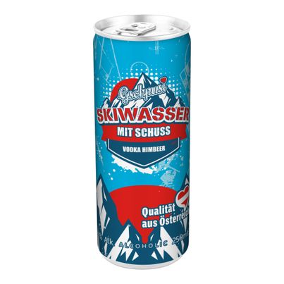 Skiwasser mit Schuss 4 %vol. 250ml - 12er Vorteilspack von Gschpusi