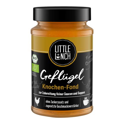 Bio Geflügel Knochen-Fonds 400ml - 6er Vorteilspack - Suppe von Little Lunch