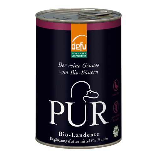 Bio Hundefutter Landente 400g - 12er Vorteilspack von Defu