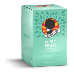 AFRO TEA Minty Breeze frischer Pfefferminztee - Premium Tee 15 Stück - 15 handgenähte Teebeutel mit Pfefferminze von AFRO COFFEE