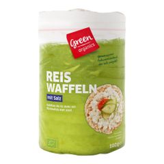 Bio Reis-Waffeln mit Salz 100g - 12er Vorteilspack von Green Organics