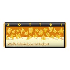 Bio Weiße Schokolade mit Krokant 70g - 10er Vorteilspack von Zotter