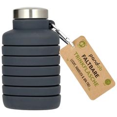 Bio faltbare Trinkflasche schwarz - 16er Vorteilspack von Pandoo
