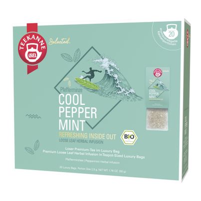Organic Cool Pepper Peppermint Tea 20 Bags by Tekanne