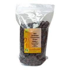Bio Zartbitter Couvertüre Drops70% 1000g von Nestelberger