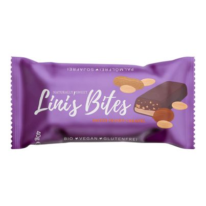 Bio Salted Peanut Caramel 40g - 12er Vorteilspack von Lini's Bites