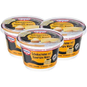 Dr. Oetker Schokocreme mit Kuvertüre Weiß 3er Pack