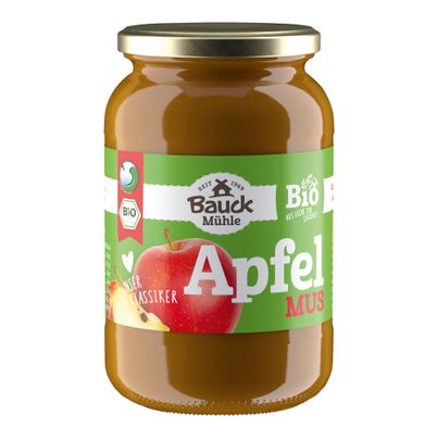 Bio Apfelmus gesüßt/Apfeldicksaft 360g - 12er Vorteilspack von Bauck Mühle