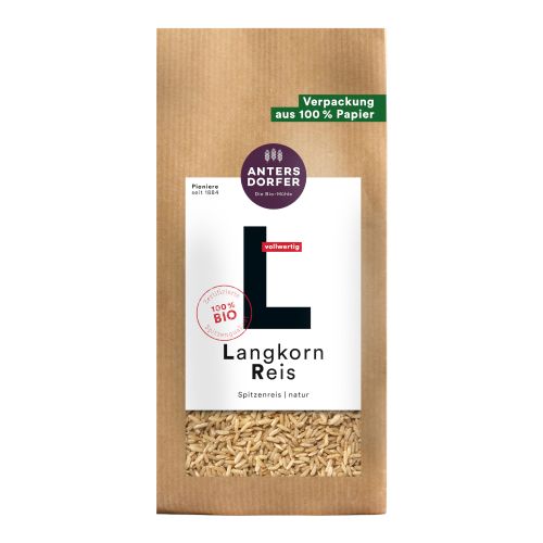 Organic long grain rice natural 1000g - value pack of 6 from Antersdorfer Mühle