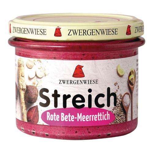 Bio Rote Bete-Meerrettich Streich 180g - 6er Vorteilspack von Zwergenwiese