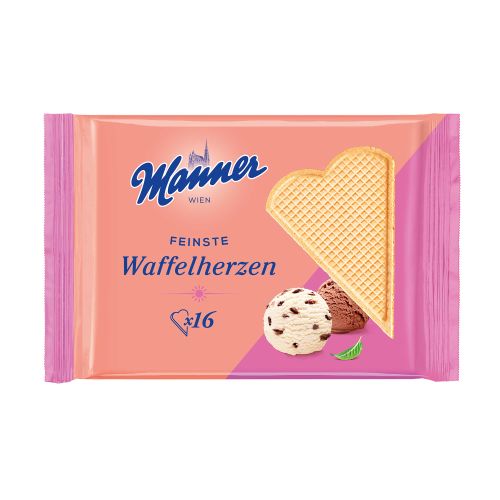 Manner Finest Wafer Hearts 55g - ice cream cones from Manner