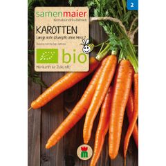 Bio Karotten Lange rote stumpfe o. Herz 2 Karotten - Saatgut für zirka 300 Pflanzen