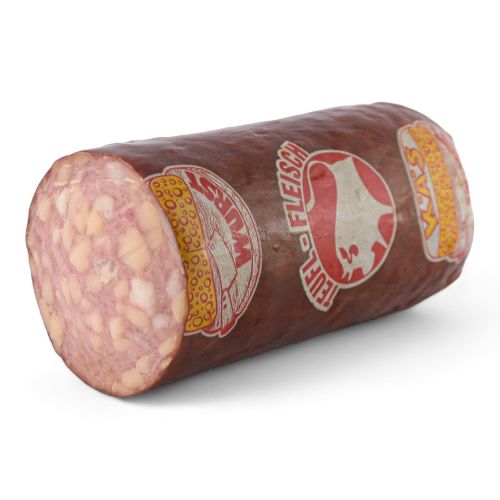 Käsewurst Dauerwurst 600g mit laktosefreiem Hartkäse von Fleischerei Teufl - Teufl Fleisch - Wurst aus erlesenen österreichischen Rohstoffen hergestellt - Regionales Rind & Schweinefleisch