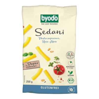 Bio Reis-Mais Sedani 250g - 6er Vorteilspack von Byodo
