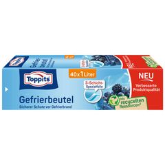 Gefrierbeutel 1l circa 19x24cm 40Stück von Toppits