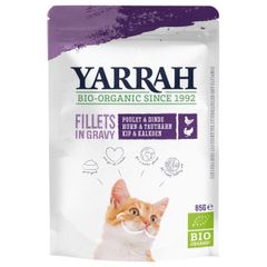Bio Yarrah Katzenfutter Filets Truthahn in Soße 85g - 14er Vorteilspack - Tierfutter von Yarrah