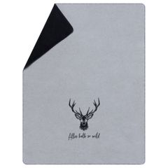 Wohndecke Alles halb so wild 150 x 200 cm - Rauch - GRS zertifiziert