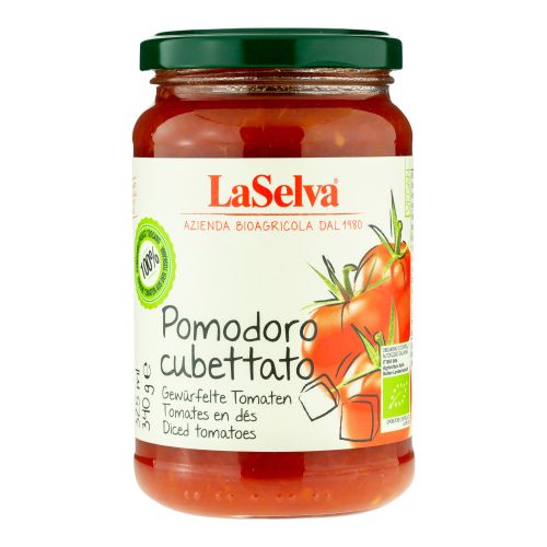 Bio Pomodoro Cubettato 340g - 6er Vorteilspack von La Selva