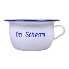Handbemalter Topf Höhe 13cm und Durchmesser 24cm schwarz