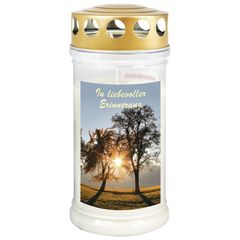 Grabkerze 'Baumpaar '4Tg 1Stück von Jeka