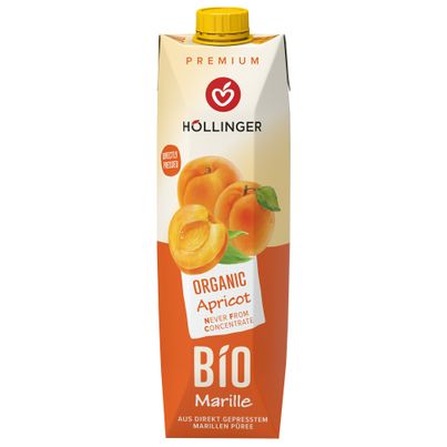 Bio Marille Fruchtsaft 1000ml - hoher Fruchtanteil - fruchtig und süß - Frei von künstlichen Aromen von Höllinger Juice