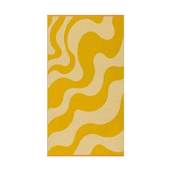 Strandtuch Retro Waves Frottee 100 x 180 cm - Hellgelb - von David Fussenegger