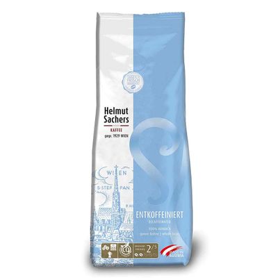 Helmut Sachers Kaffee ENTKOFFEINIERT ganze Bohne 500g