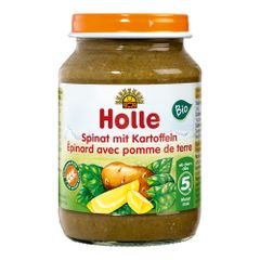 Bio Babygläschen Spinat mit Kartoffeln - ab 5 Monaten - 190g - 6er Vorteilspack von Holle
