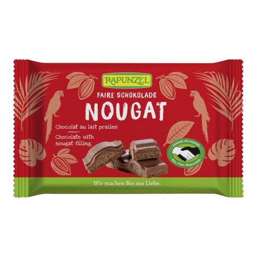 Bio Nougat Schokolade 100g - 12er Vorteilspack von Rapunzel Naturkost