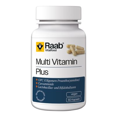 Bio Multi Vitamin Plus 60ct - 4er Vorteilspack von Raab Vitalfood