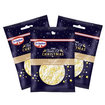 Dr. Oetker Dekor Sterne Zucker-Streudekor 30g 3er-Set