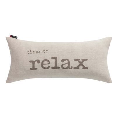 Cushion filled Time to Relax Color Offwhite 60x26cm by David Fussenegger