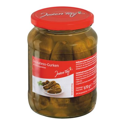 Delikatess Gurken 9-12 720ml von Jeden Tag