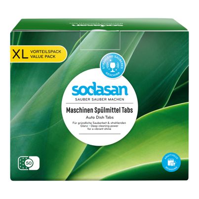 Bio Spülmaschinen Tabs XL 50ct - 6er Vorteilspack von Sodasan