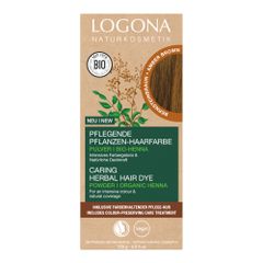 Organic hair color amber brown 100g from logona natural cosmetics