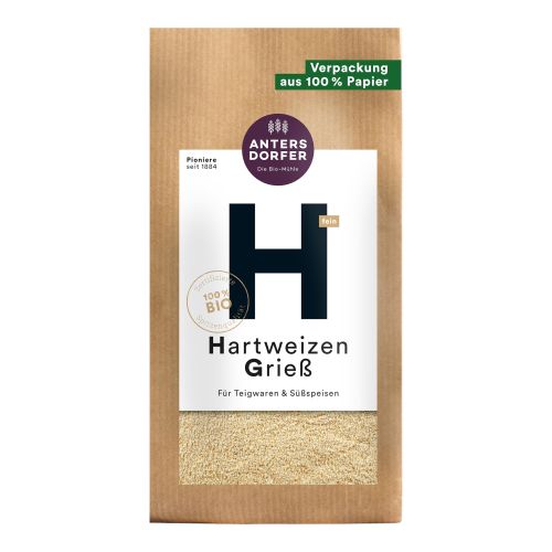 Organic durum wheat semolina fine 500g - value pack of 6 from Antersdorfer Mühle