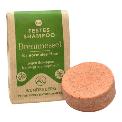 Bio Festes Shampoo Brennnessel 48g von Wunderberg