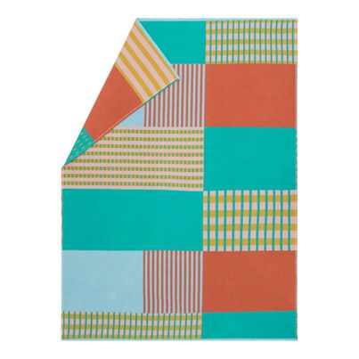 Soft Cotton Throw Blanket Patch Color Mint 140x200cm by David Fussenegger
