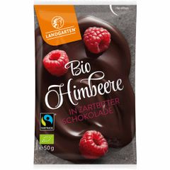 Bio Himbeere in Zartbitter Schokolade 50g