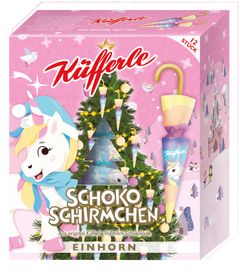 Küfferle Schokoschirmchen Einhorn 12 Stück - 162g von Küfferle
