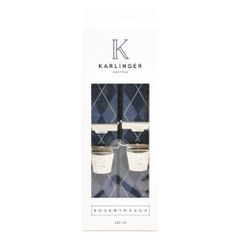 Elastischer Hosenträger blau gemustert Breite 35mm, Länge 120cm Verpackung