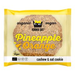Bio Cashew Cookie Ananas Orange 50g - 12er Vorteilspack von Kookie Cat