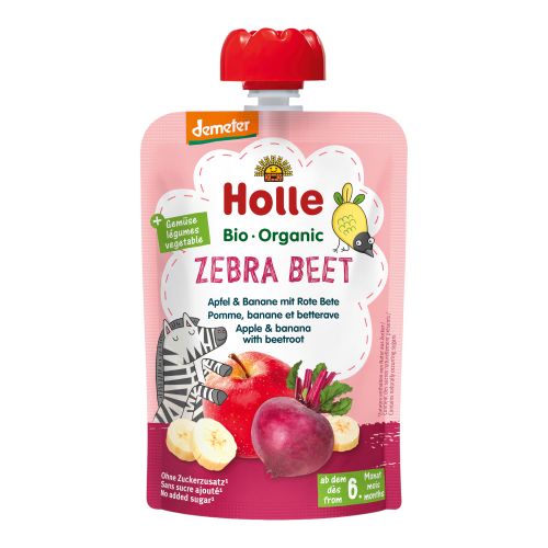 Organic Pouchy Zebra Beet 100g - value pack of 12 from Holle