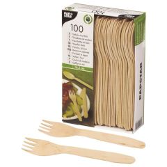 Holzgabeln 16.5 cm 100 Stück