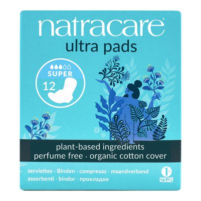 Bio Damenbinden Ultra Soft +Flügel 12ct - 12er Vorteilspack von Natracare