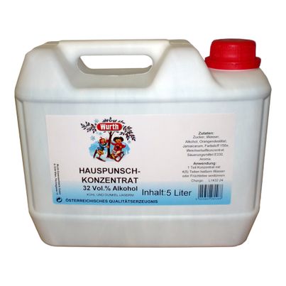 Hauspunsch Konzentrat 32 %vol. 5000ml von Wurth